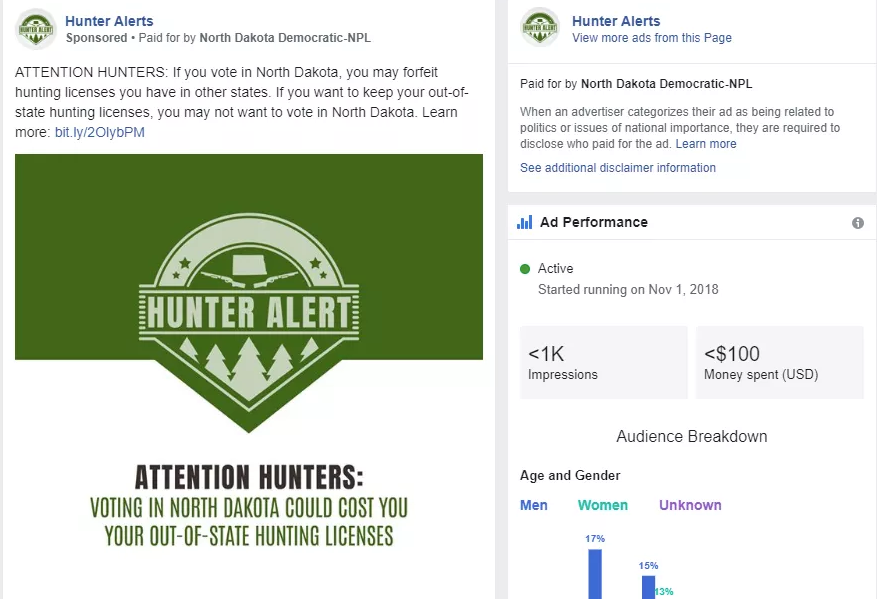 North Dakota Hunter Ad
